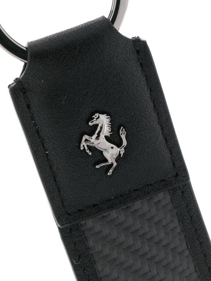Ferrari Sleutelhanger met logoplakkaat Zwart