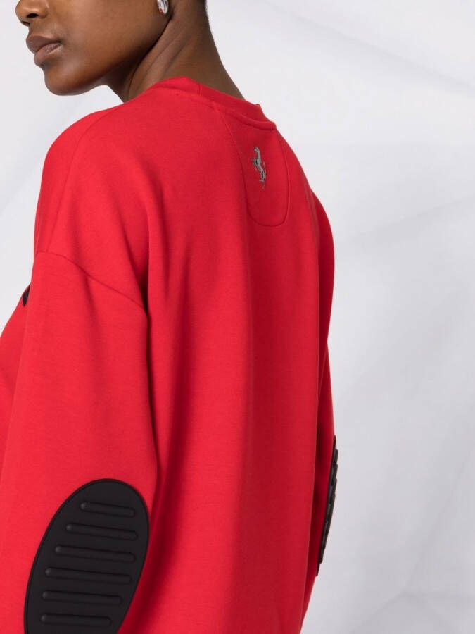 Ferrari Sweater met geborduurd logo Rood