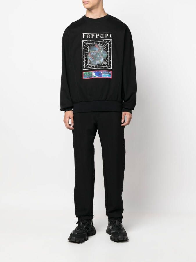 Ferrari Sweater met grafische print Zwart