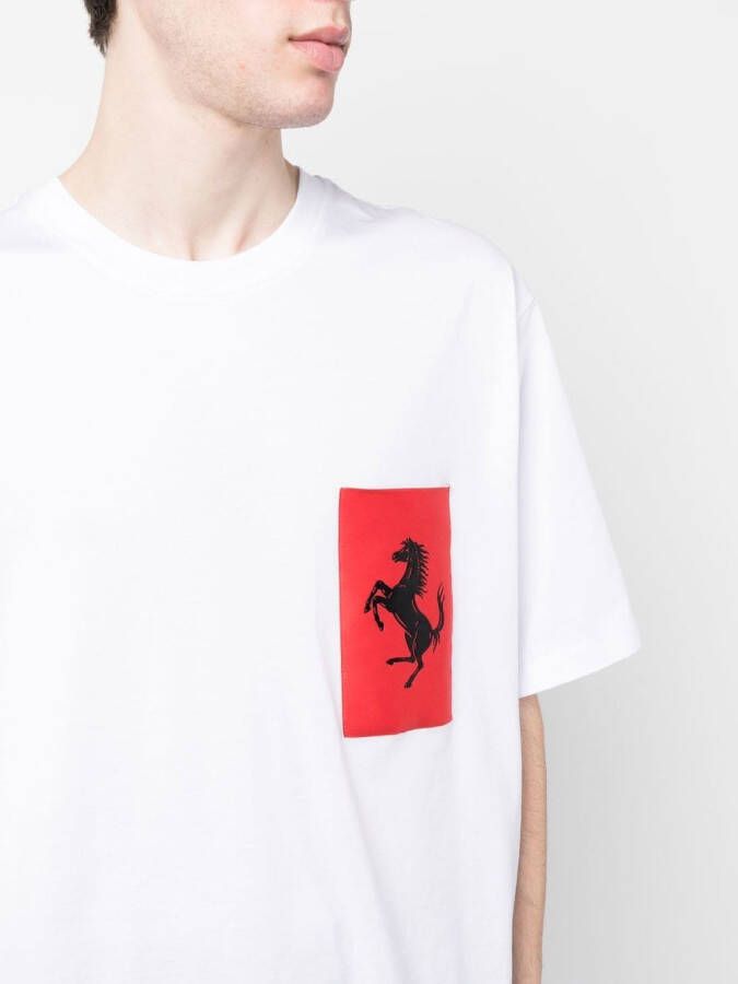 Ferrari T-shirt met logopatch Wit