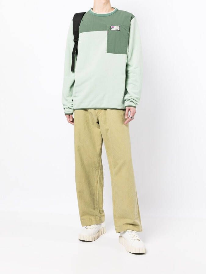 Fila Sweater met colourblocking Groen