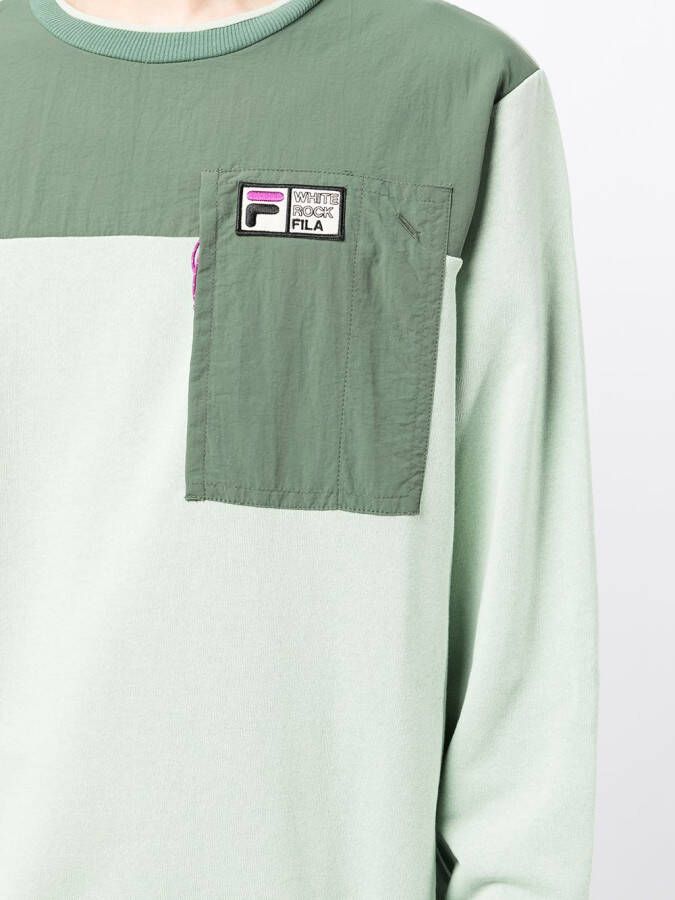 Fila Sweater met colourblocking Groen