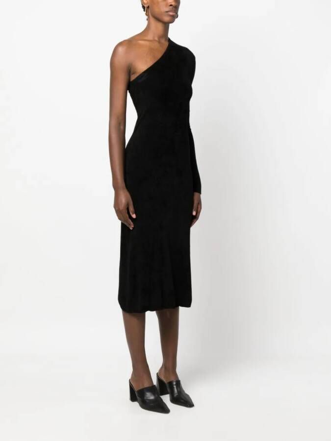 Filippa K Asymmetrische midi-jurk Zwart