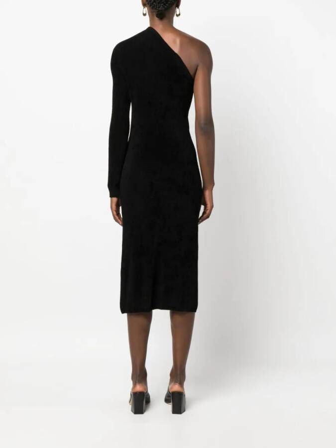 Filippa K Asymmetrische midi-jurk Zwart