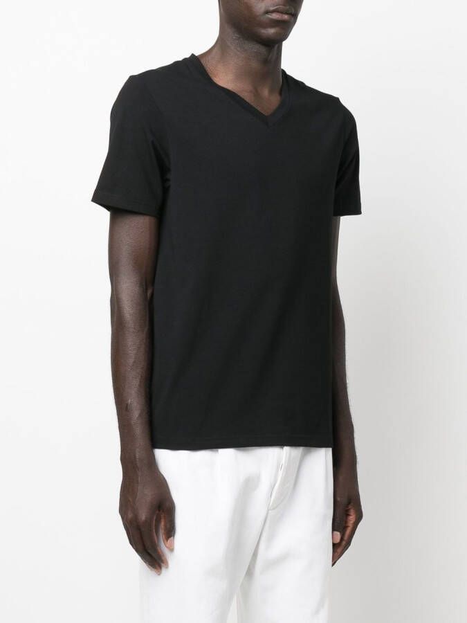 Filippa K T-shirt met V-hals Zwart