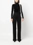 Filippa K zip-up velvet body Zwart - Thumbnail 2