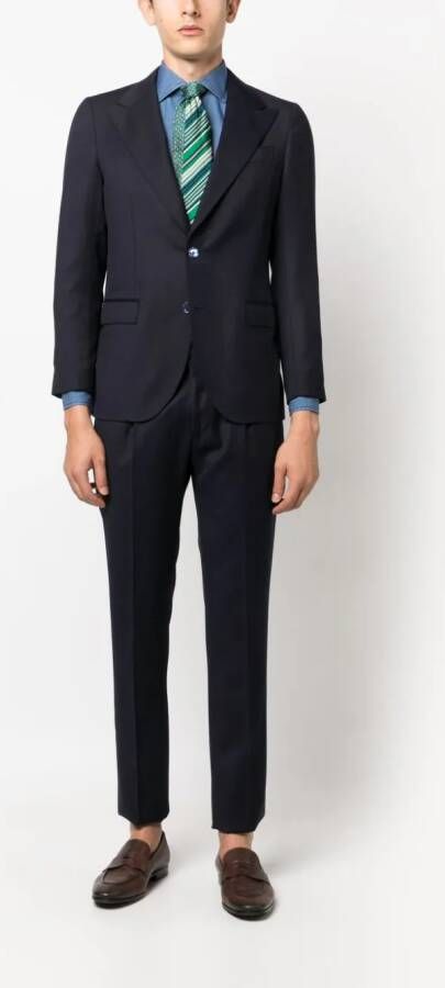 Finamore 1925 Napoli Denim overhemd Blauw
