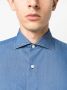 Finamore 1925 Napoli Denim overhemd Blauw - Thumbnail 5