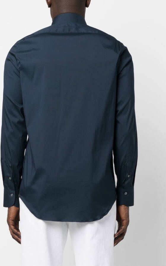 Finamore 1925 Napoli Effen overhemd Blauw