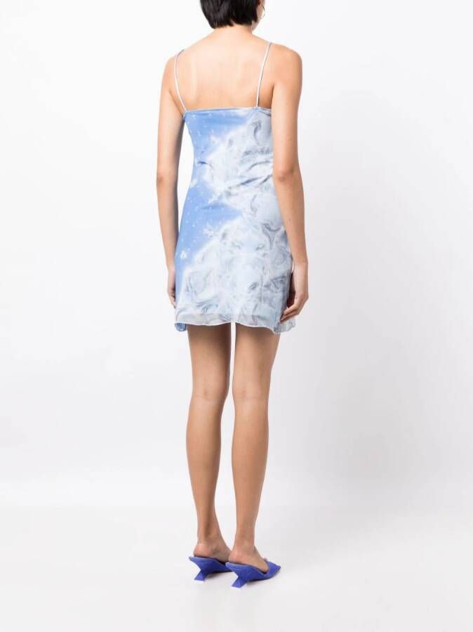 Fiorucci Mini-jurk met print Blauw