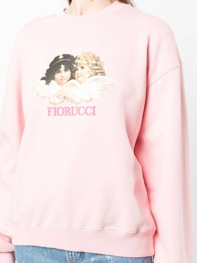 Fiorucci Sweater met logoprint Roze
