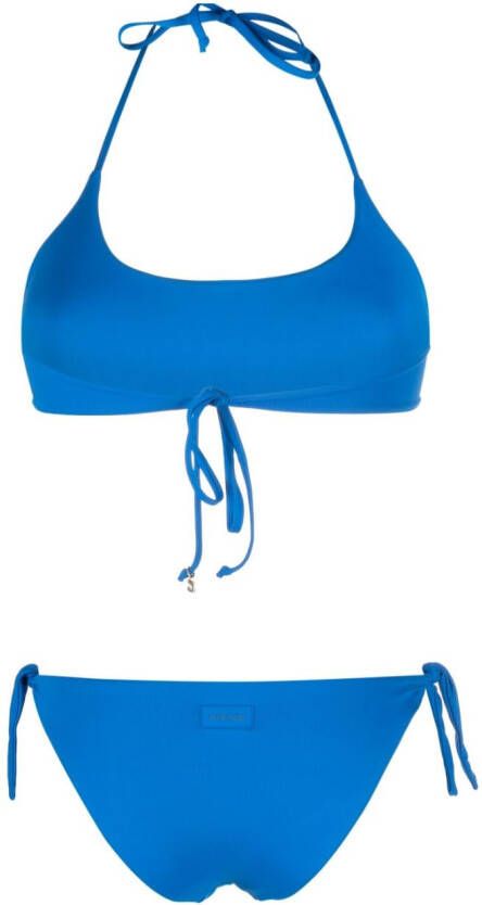Fisico Bikini met striksluiting Blauw