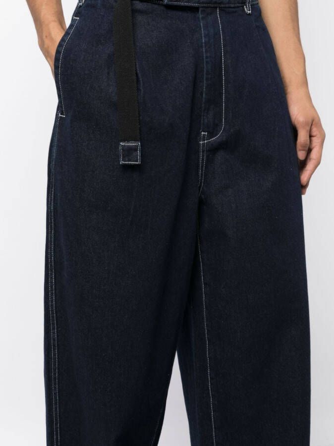 FIVE CM Jeans met asymmetrische sluiting Blauw