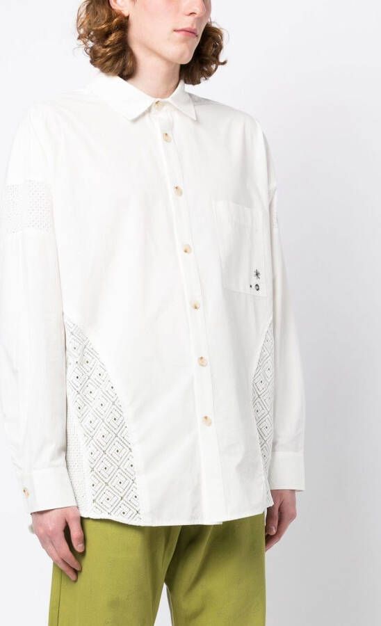 FIVE CM Overhemd met vlakken Wit