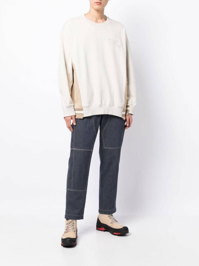 FIVE CM Sweater met geborduurd logo Beige