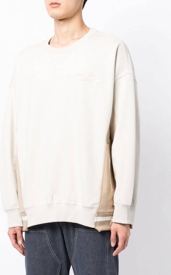 FIVE CM Sweater met geborduurd logo Beige