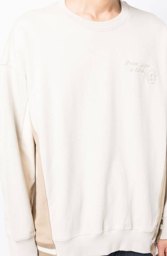 FIVE CM Sweater met geborduurd logo Beige