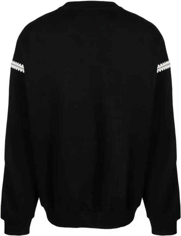 FIVE CM Sweater met geborduurd logo Zwart