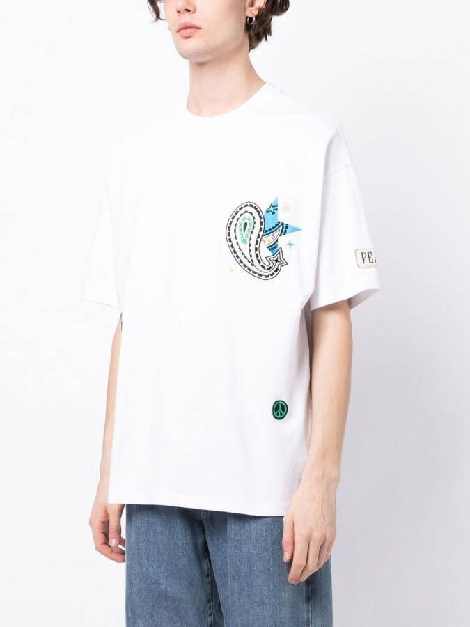 FIVE CM T-shirt met borduurwerk Wit
