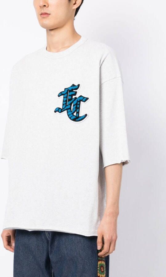 FIVE CM T-shirt met logopatch Grijs