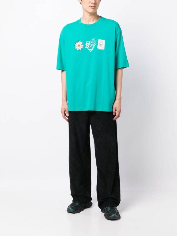 FIVE CM T-shirt met print Groen