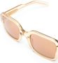 FLATLIST Zonnebril met vierkant montuur Beige - Thumbnail 3