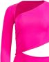 Fleur Du Mal Asymmetrische bodysuit Roze - Thumbnail 2