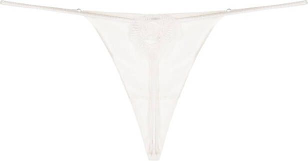Fleur Du Mal Rose Luxe V-string Wit