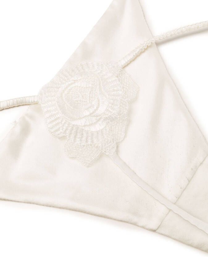 Fleur Du Mal Rose Luxe V-string Wit
