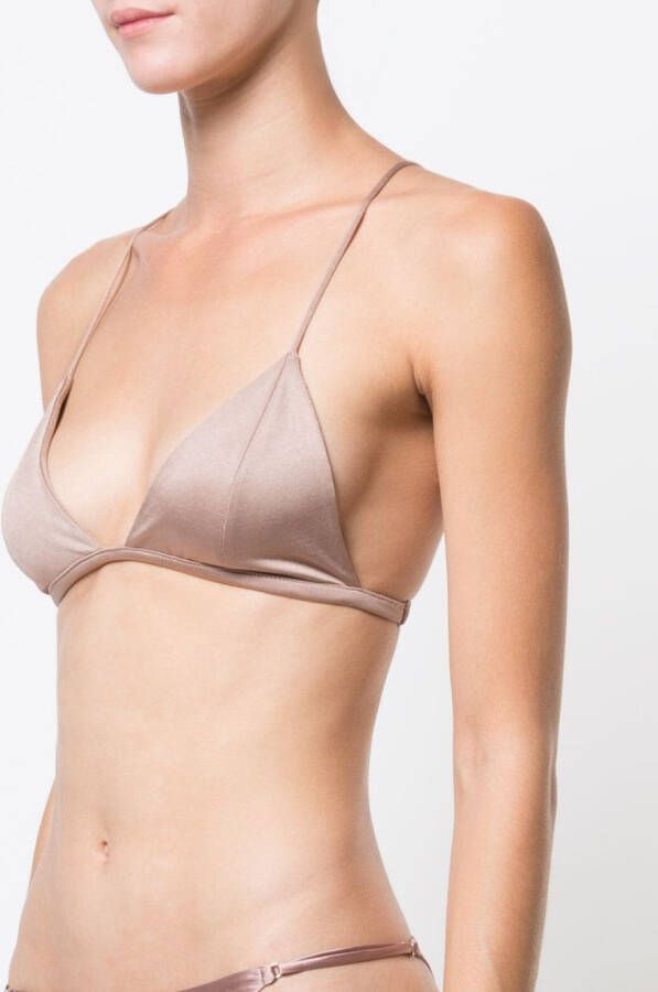 Fleur Du Mal Luxe triangle bra Bruin