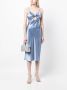 Fleur Du Mal Midi-jurk met strikdetail Blauw - Thumbnail 2