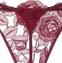 Fleur Du Mal String met geborduurde roos Rood - Thumbnail 3