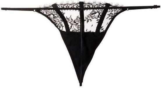 Fleur Du Mal String met kant Zwart