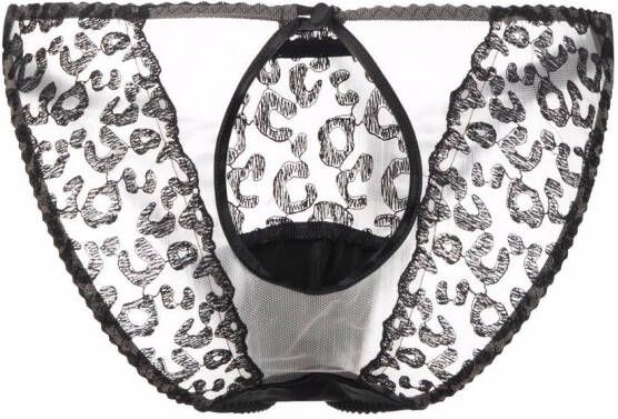 Fleur Of England Semi-doorzichtige slip Zwart