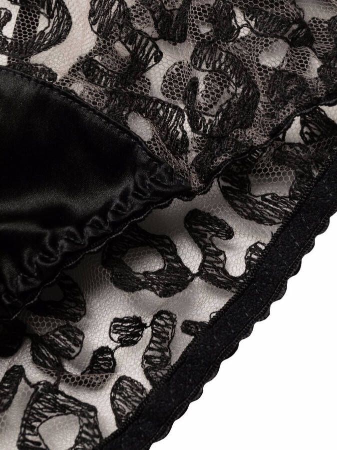 Fleur Of England Semi-doorzichtige slip Zwart