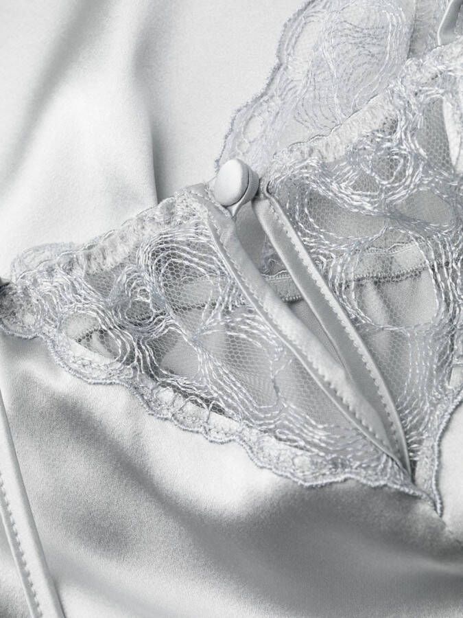 Fleur Of England Zijden slip Grijs