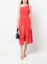 For Love And Lemons Midi-jurk met jacquard Rood - Thumbnail 2