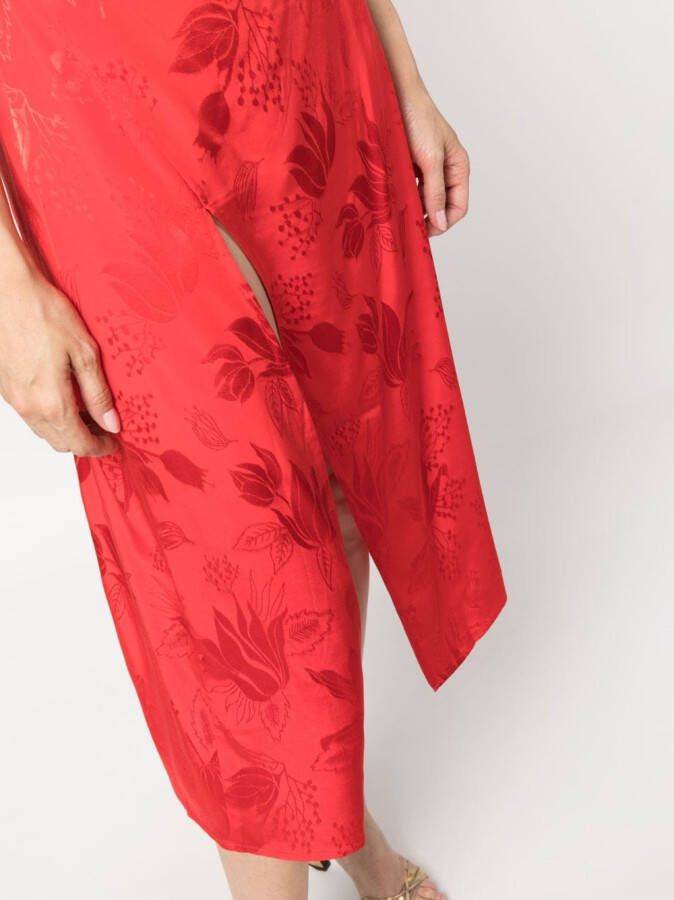 For Love And Lemons Midi-jurk met jacquard Rood