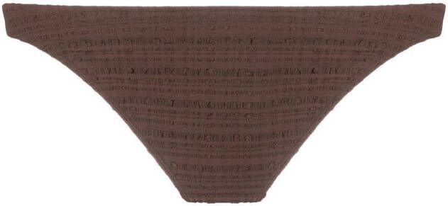 Form and Fold Bikinislip met textuur Bruin