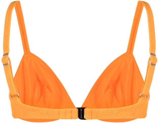 Form and Fold Triangel bikinitop Oranje