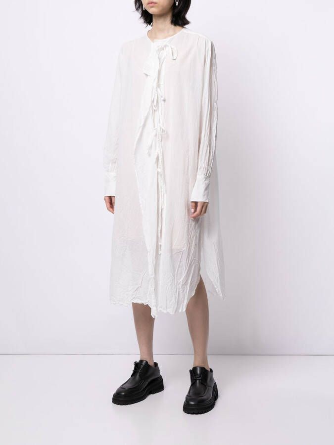 Forme D'expression Blouse met gestrikte voorkant Wit
