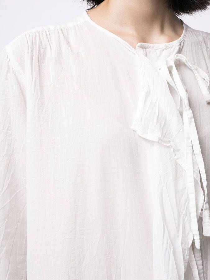 Forme D'expression Blouse met gestrikte voorkant Wit