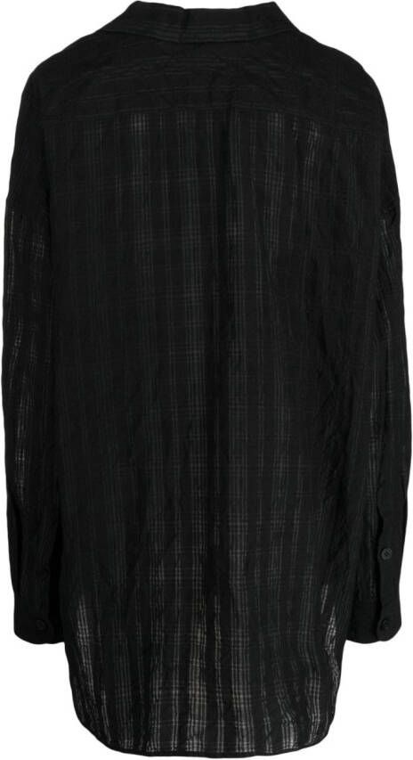 Forme D'expression Semi-doorzichtige blouse Zwart