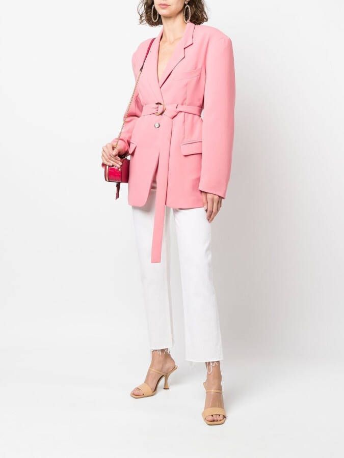 Forte Dei Marmi Couture Blazer met enkele rij knopen Roze