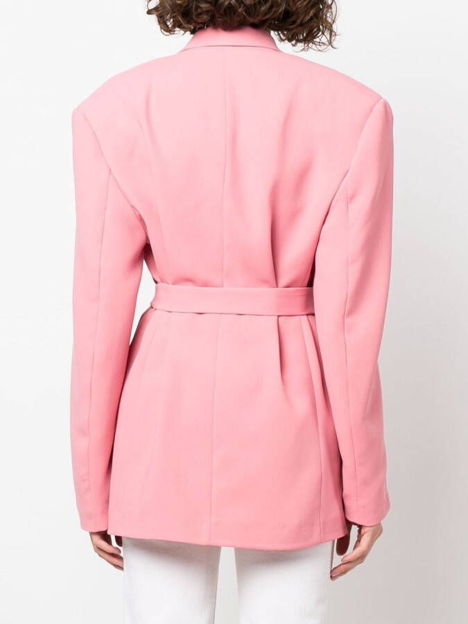 Forte Dei Marmi Couture Blazer met enkele rij knopen Roze