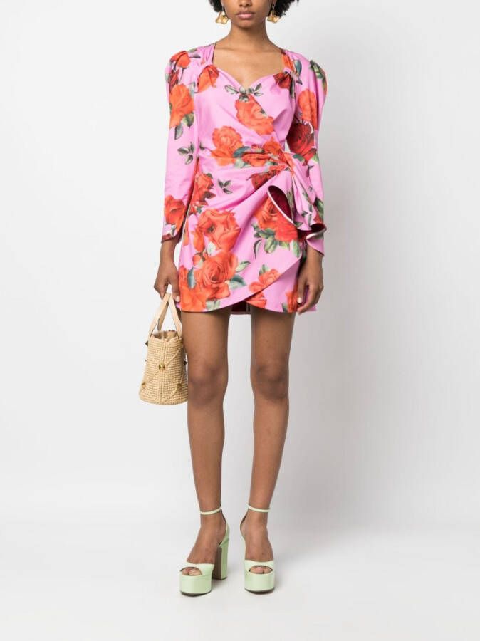 Forte Dei Marmi Couture Jurk met bloemenprint Roze