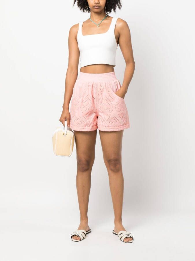 Forte Dei Marmi Couture Shorts met elastische tailleband Roze