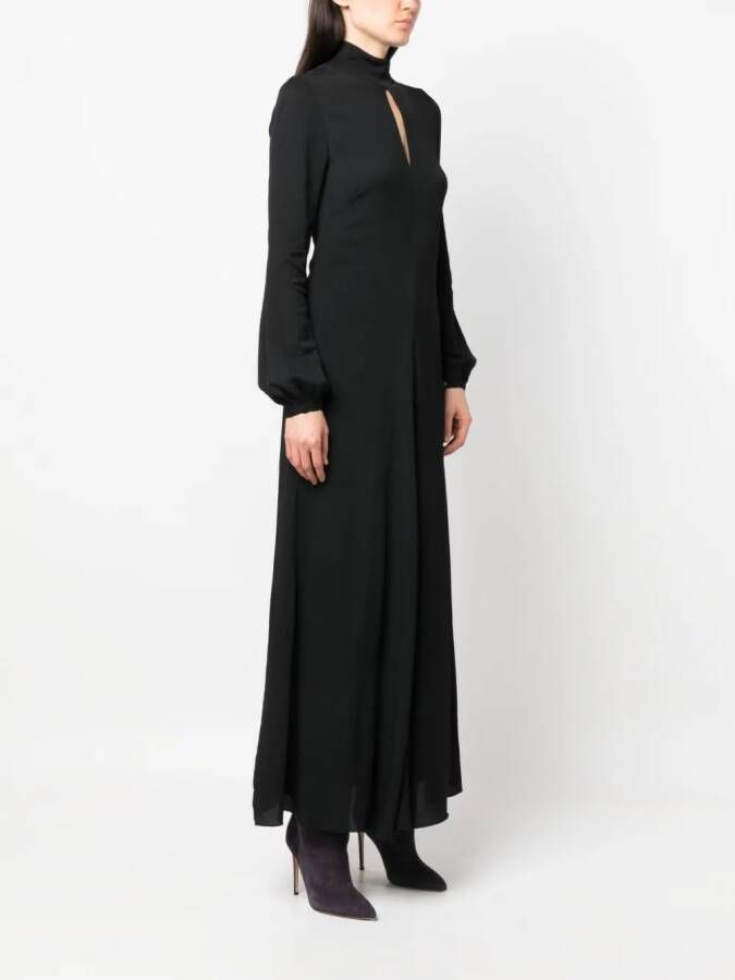 Forte Maxi-jurk met open rug Zwart