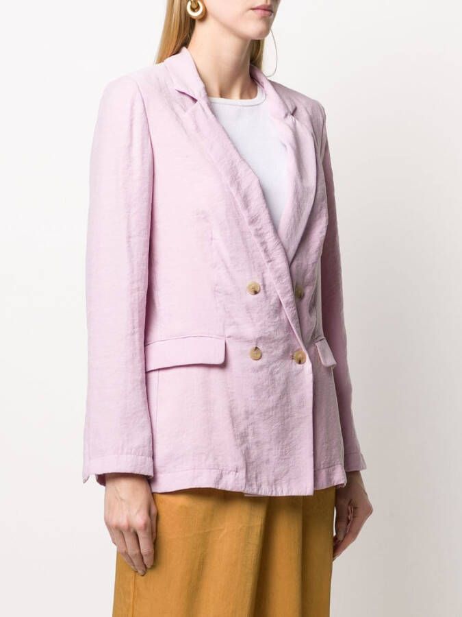 Forte Blazer met dubbele rij knopen Roze