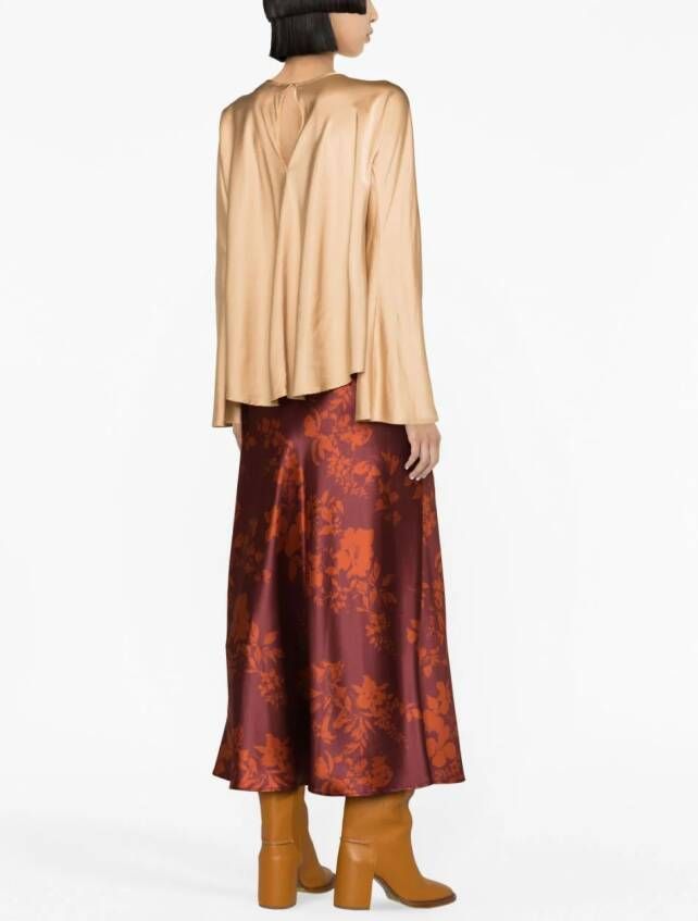 Forte Blouse met ronde hals Beige